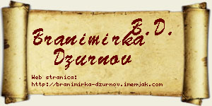 Branimirka Džurnov vizit kartica